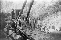 1920,Cascade-Intermountain Railway Jammer working on Reed Bros job